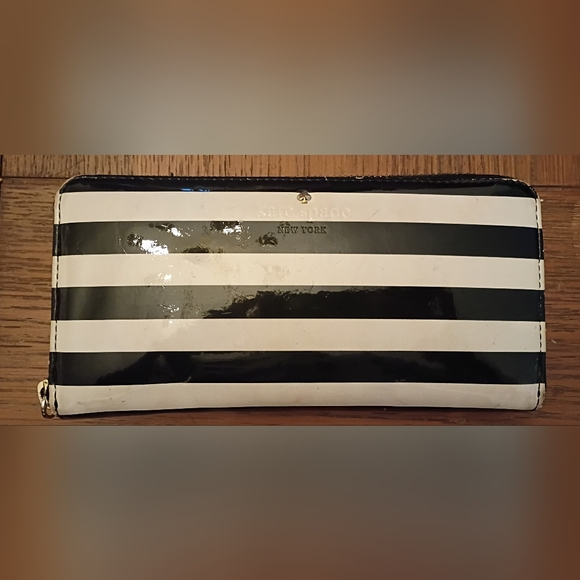 kate spade Handbags - Kate Spade Monochrome Striped Wallet